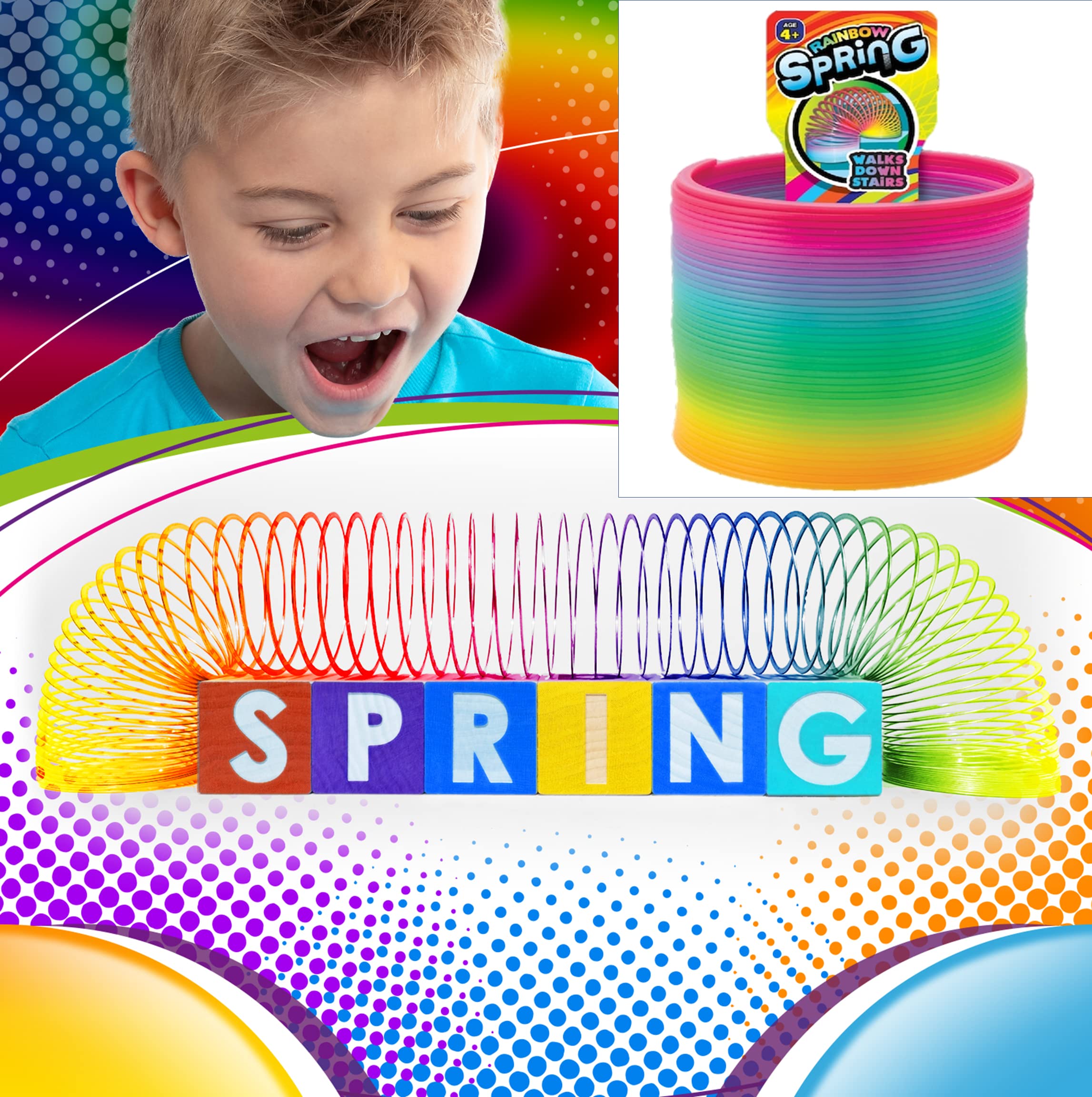 Amazon.com: JA-RU Big Rainbow Spring Toys for Kids (3 Units